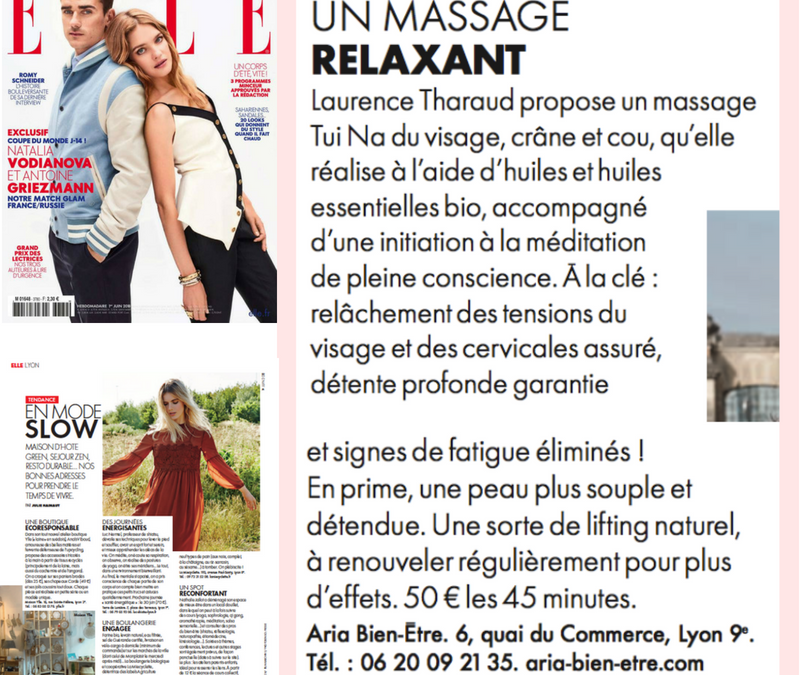 Magazine ELLE – Cahier Rhône Alpes – juin 2018